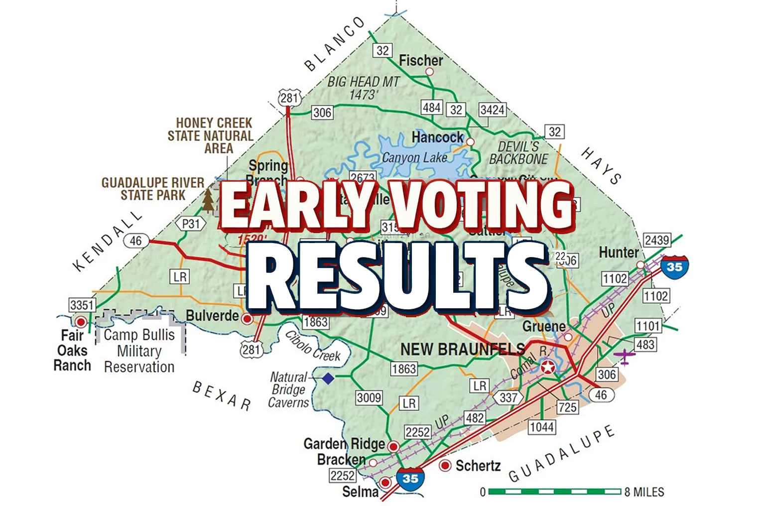 Some 25.9% of Comal County's 152,424 Registered Voters Cast Ballots During First Week of Early Voting